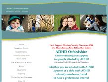 Tablet Screenshot of adhdoxfordshire.co.uk